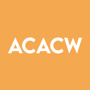Stock ACACW logo