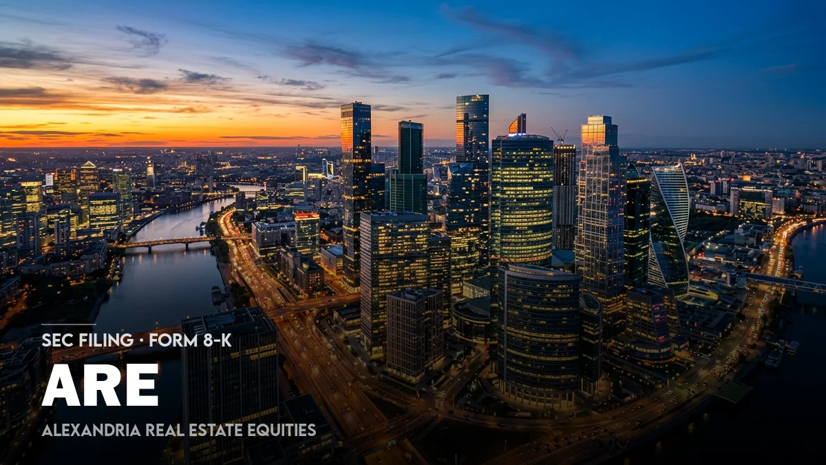 1 News Article Image Alexandria Real Estate (NYSE: ARE) adopts simple majority for director removal