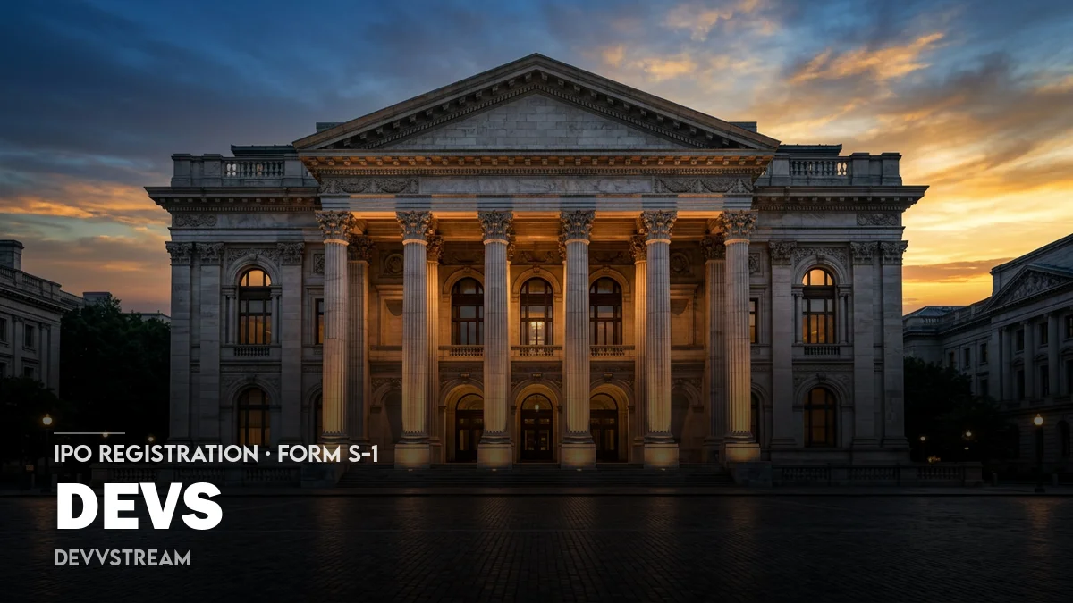 DevvStream S-1: 1.30M Share Resale, $300M Crypto-Linked Notes | DEVS ...