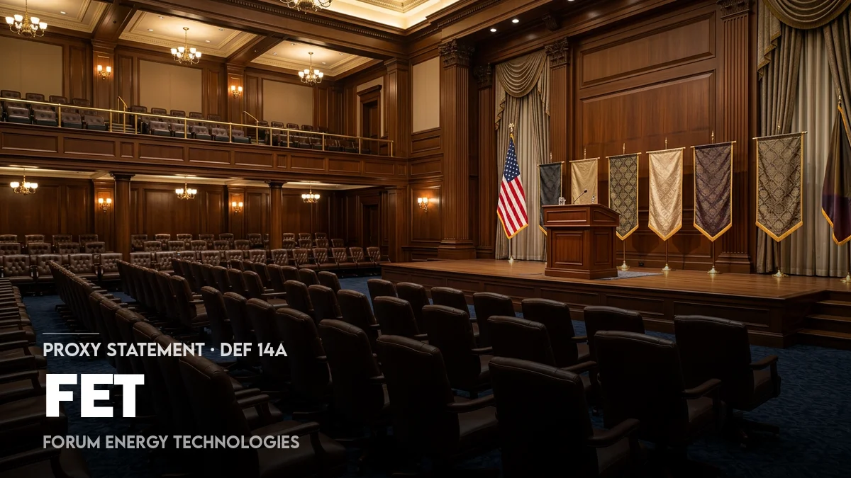 Forum Energy Technologies sets 2026 shareholder vote | FET Proxy Statement