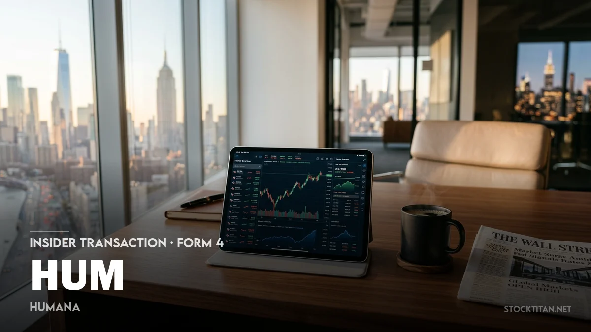 0 News Article Image El director de Humana (NYSE: HUM), Robert Field, informa cero acciones comunes en el Formulario 3