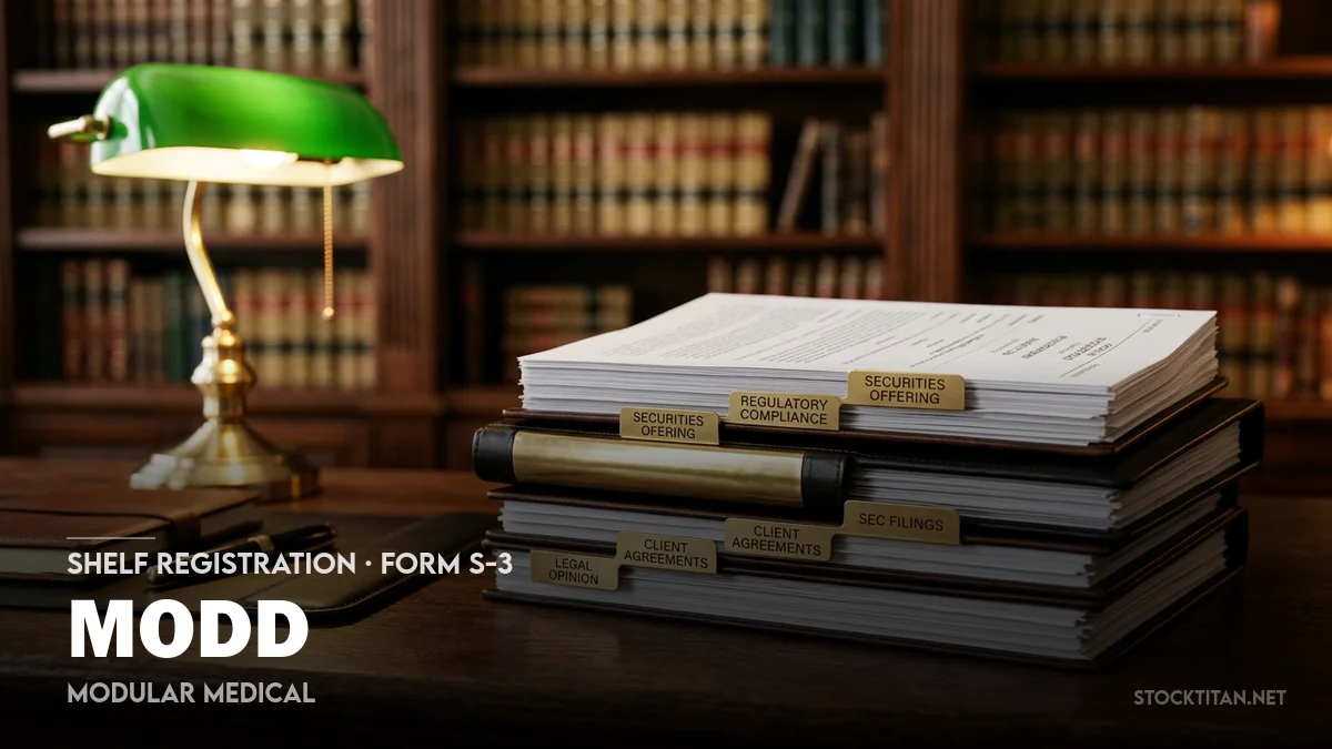 Adam Modd Modular Medical files $150M shelf to raise capital | MODD S-3 Registration