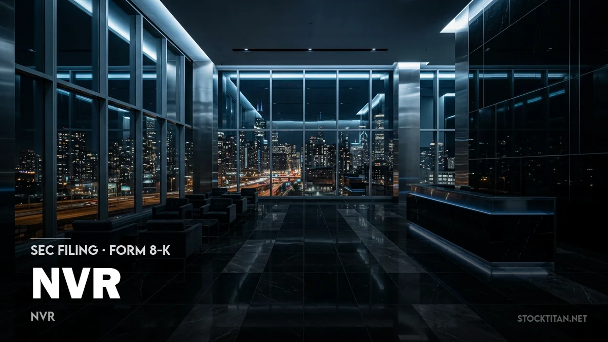 0 News Article Image NVR (NYSE: NVR) Q1 2026 earnings: net income down 34% on softer margins