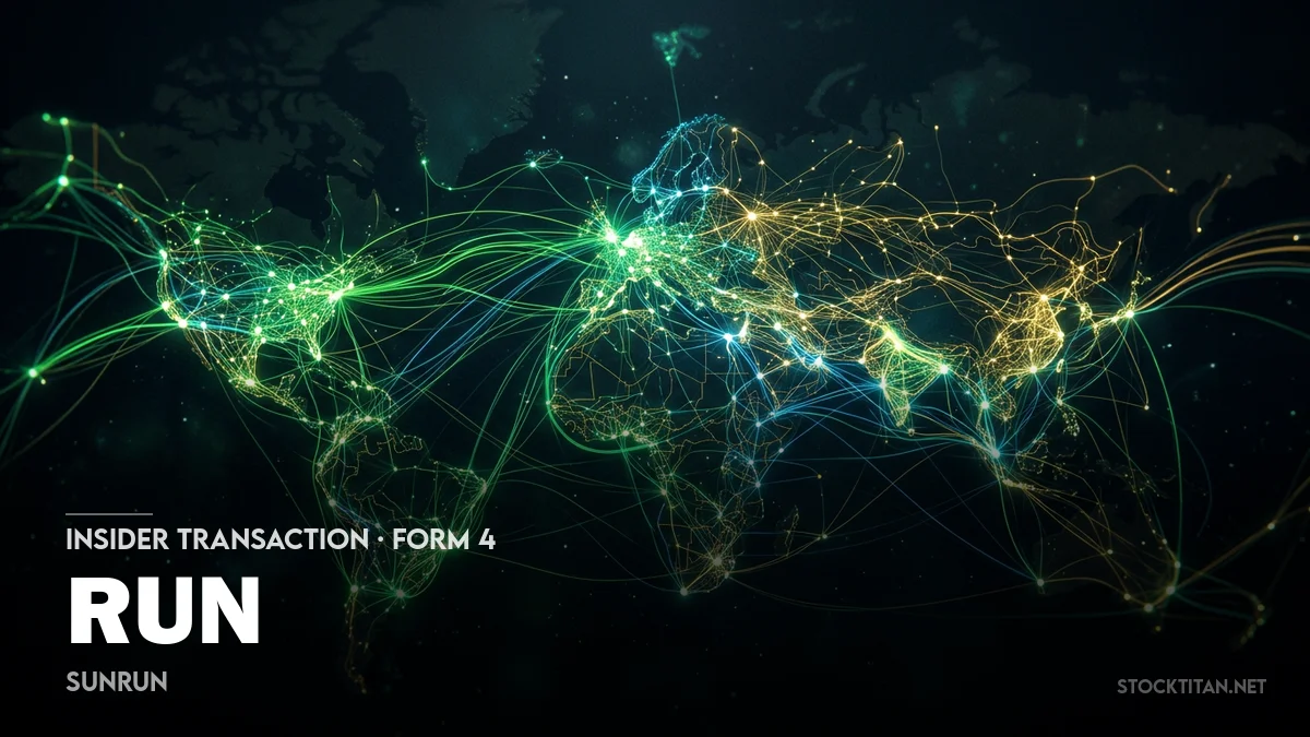 1 News Article Image Sunrun (RUN) CFO receives 130,611 RSU equity grant, boosts holdings