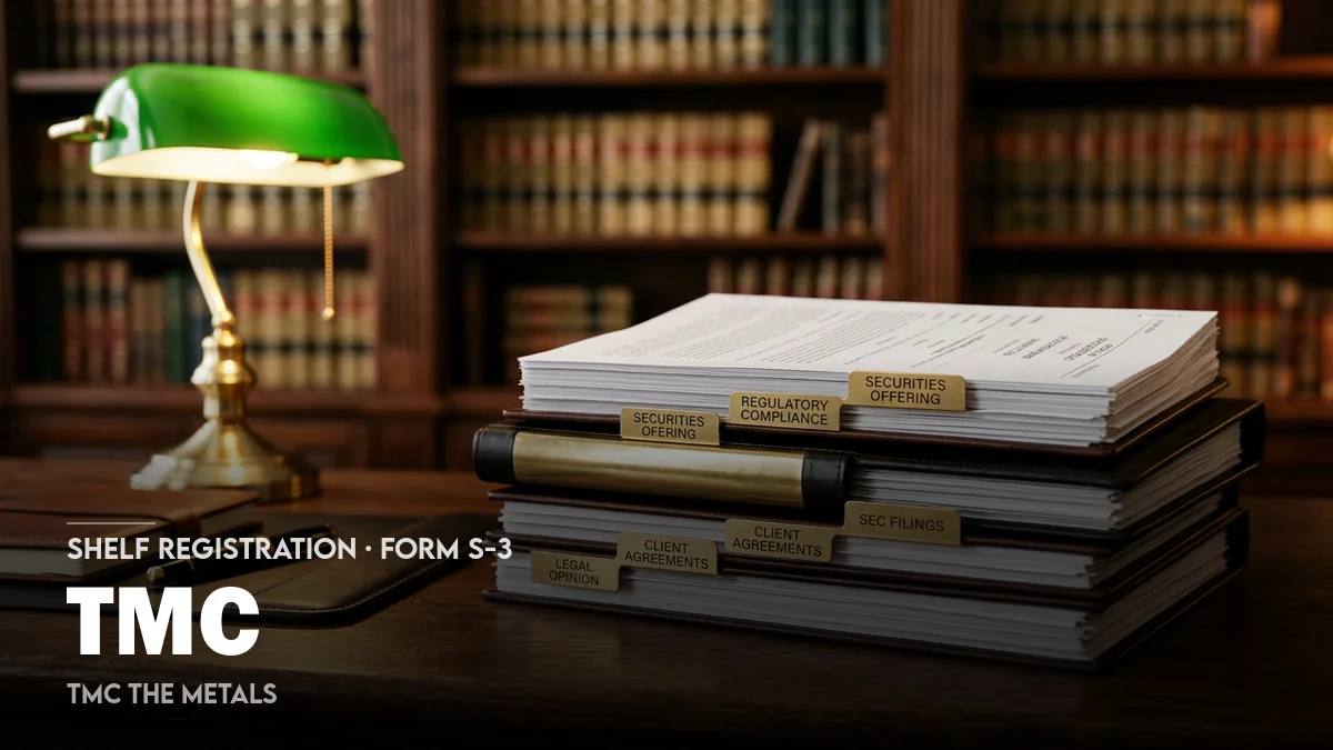 TMC files S-3 shelf to register unlimited securities | TMC S-3 Registration